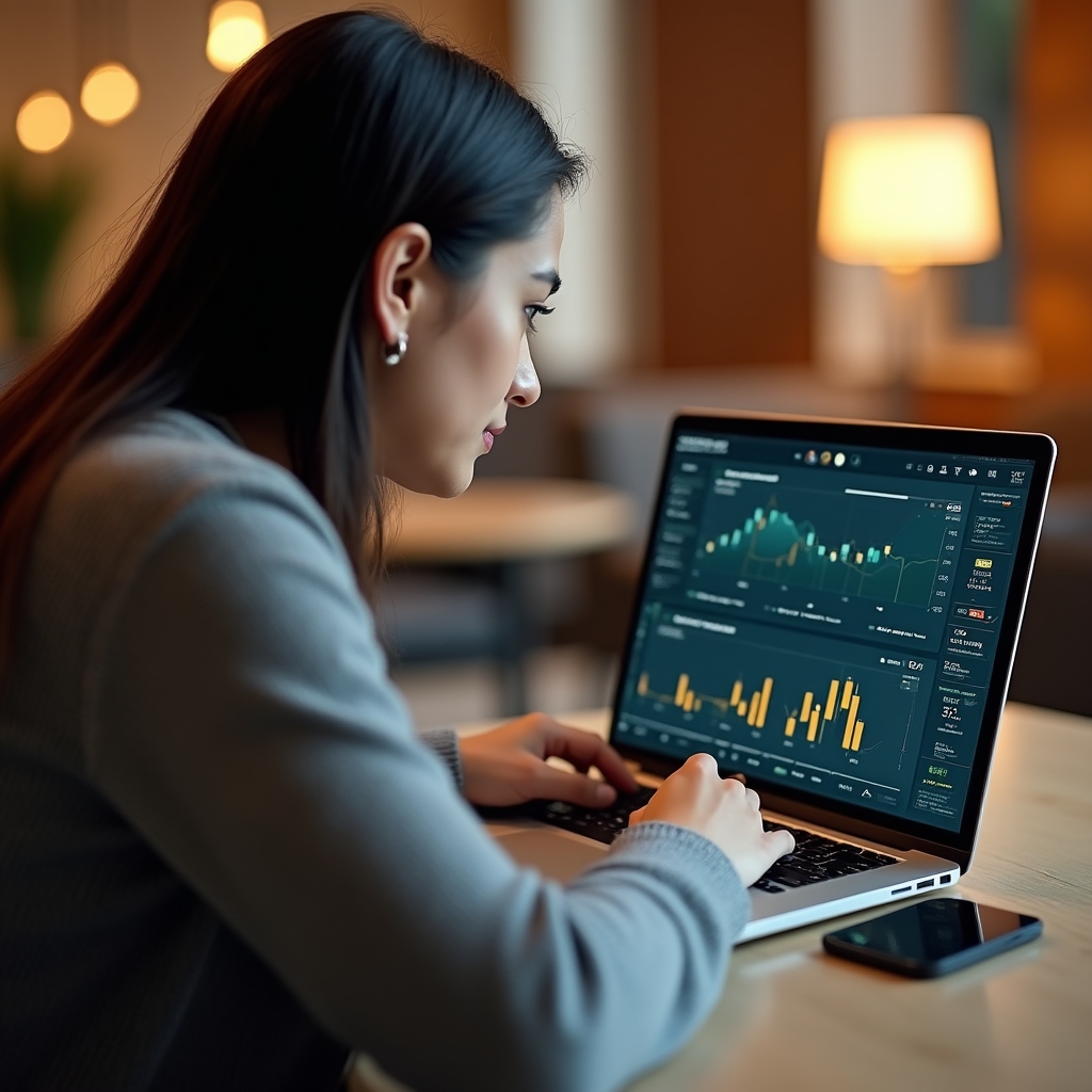 Interactive financial simulation dashboard with charts and scenario controls